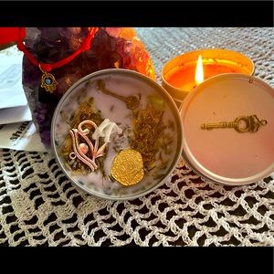 Candles,incense with sage,palo santo, Rosemary